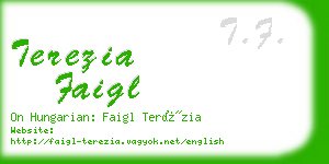 terezia faigl business card